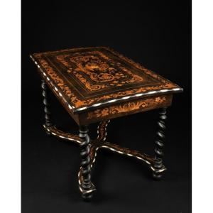Dutch Marquetry Table (19th Century)