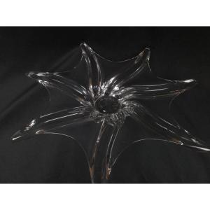 Coupe en cristal de forme étoile - XXe siècle