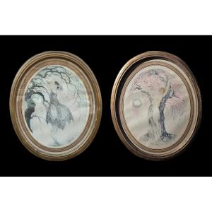 Louis Icart - Paire de lithographies - Art déco