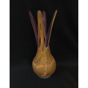 Darius Zarrin - Organic Vase In Murano Glass (20th Century)