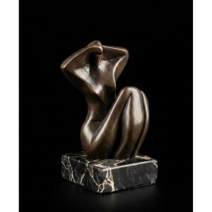 Franck Evennou (1958) - Bronze Sculpture - Female Nude
