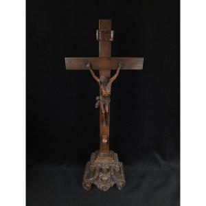 Cruxifix en bois - Golgotha - XIXe siècle