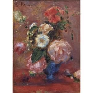 Lucien Mignon (1864–1944) - Oil On Canvas - Still Life With A Bouquet Of Flowers
