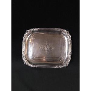 Small Silver-plated Serving Tray - Louis XV Style (20th Century)