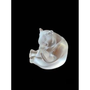 Lalique France - Sculpture en cristal - Panda (XXe siècle)