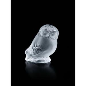 Lalique France - Sculpture en cristal - Chouette