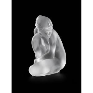 Lalique France - Crystal Kneeling Bather (20th Century)
