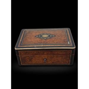 Napoleon III Jewelry Box Made Of Burl Wood - Tahan
