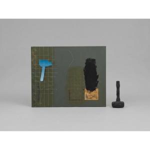 Joël KERMARREC (1939-2022) Huile sur toile - Composition au marteau