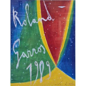 Nicola De Maria - Roland Garros Lithograph, 1989 