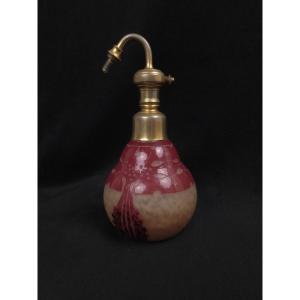 Vaporisateur à parfum en verre - Modèle Eglantines - Le Verre Français (XXe siècle)
