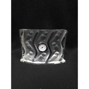 Lalique - Pendulette de bureau - Modèle Chouette en cristal (XXe siècle)