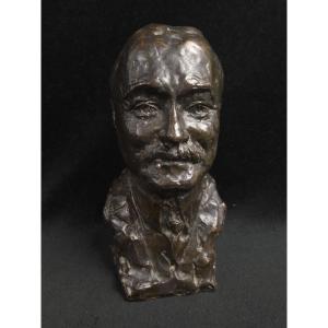 Yvonne Serruys (1873–1953) - Bronze Bust Of A Man With A Cigar 