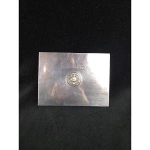Ravinet d'Enfert - Silver-colored Metal Cigarette Case (20th Century)