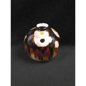 Tharaud (Limoges) - Vase boule en porcelaine (XXe siècle)