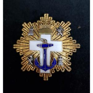 Order Of Naval Merit, Spain, Grand Cross Of The White Division (19th Century)
