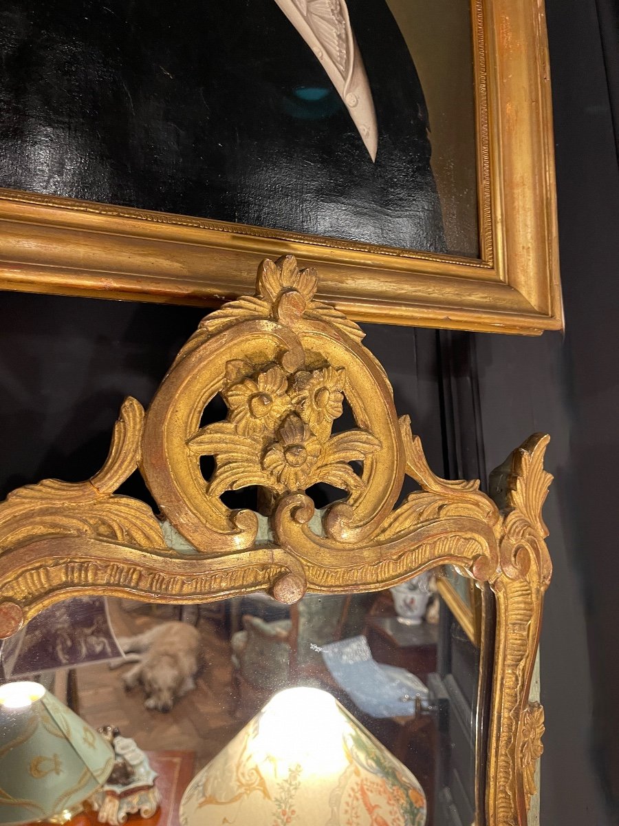 Miroir à Fronton Style Louis XV-photo-1