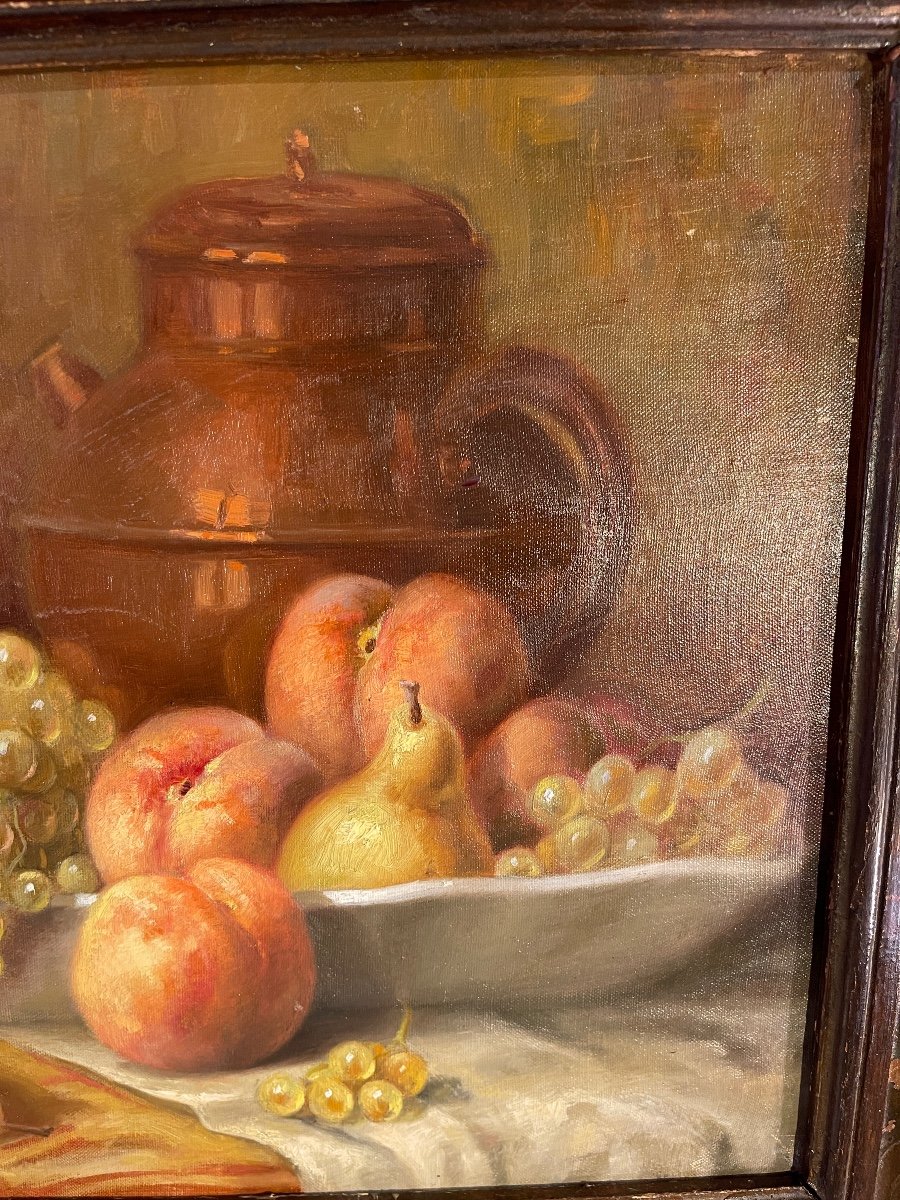 Nature Morte Aux Raisins, Pêches, Poires-photo-1