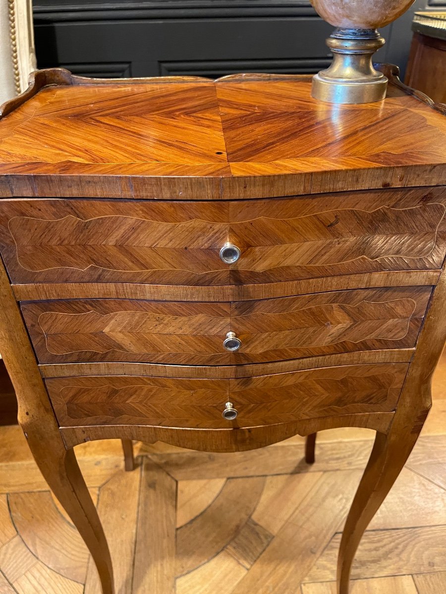 Chiffonniere Table In Marquetry-photo-5