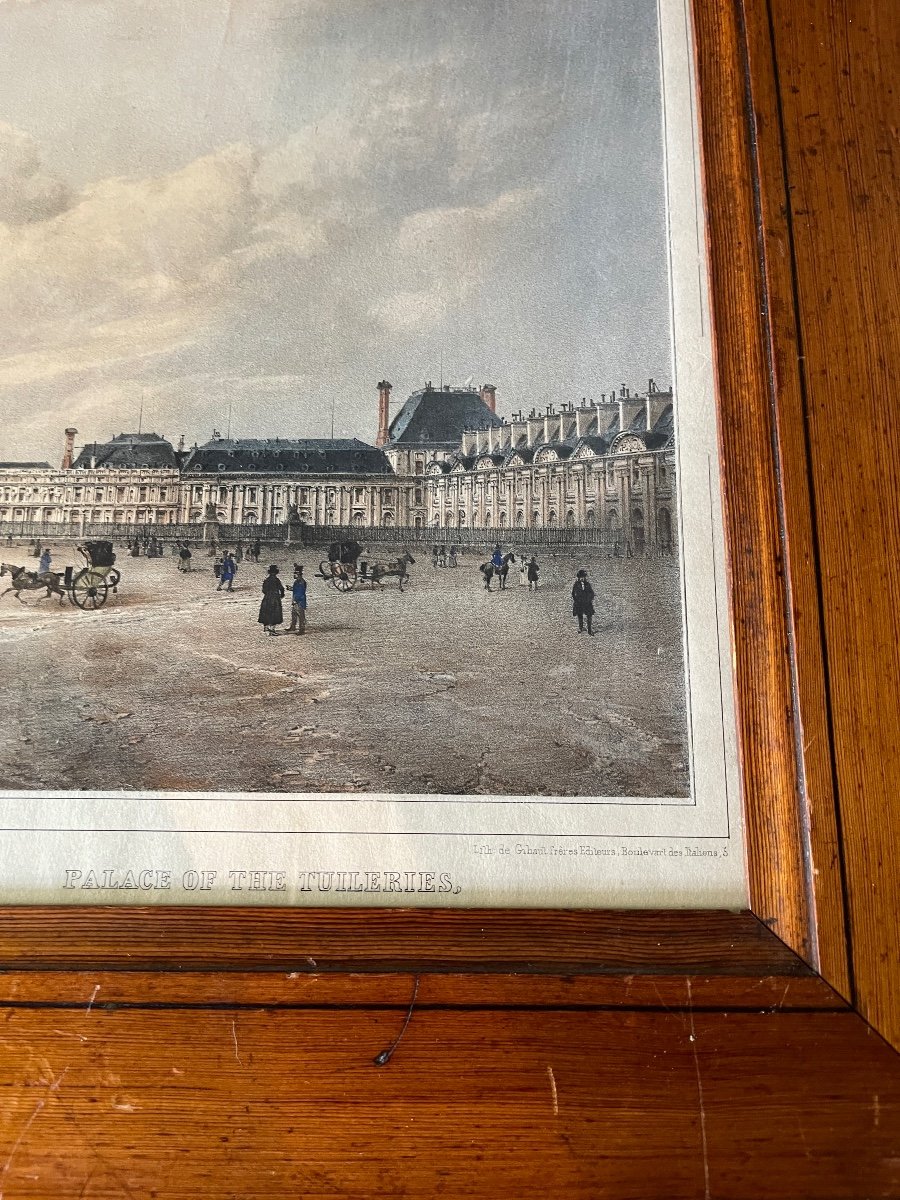 Gravure XIXème, Château Des Tuileries-photo-2