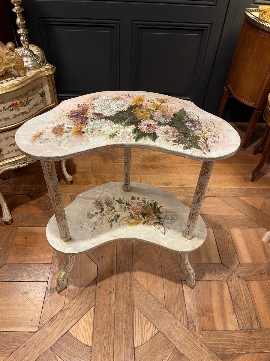 Painted Wooden Table Dated 1895-photo-2