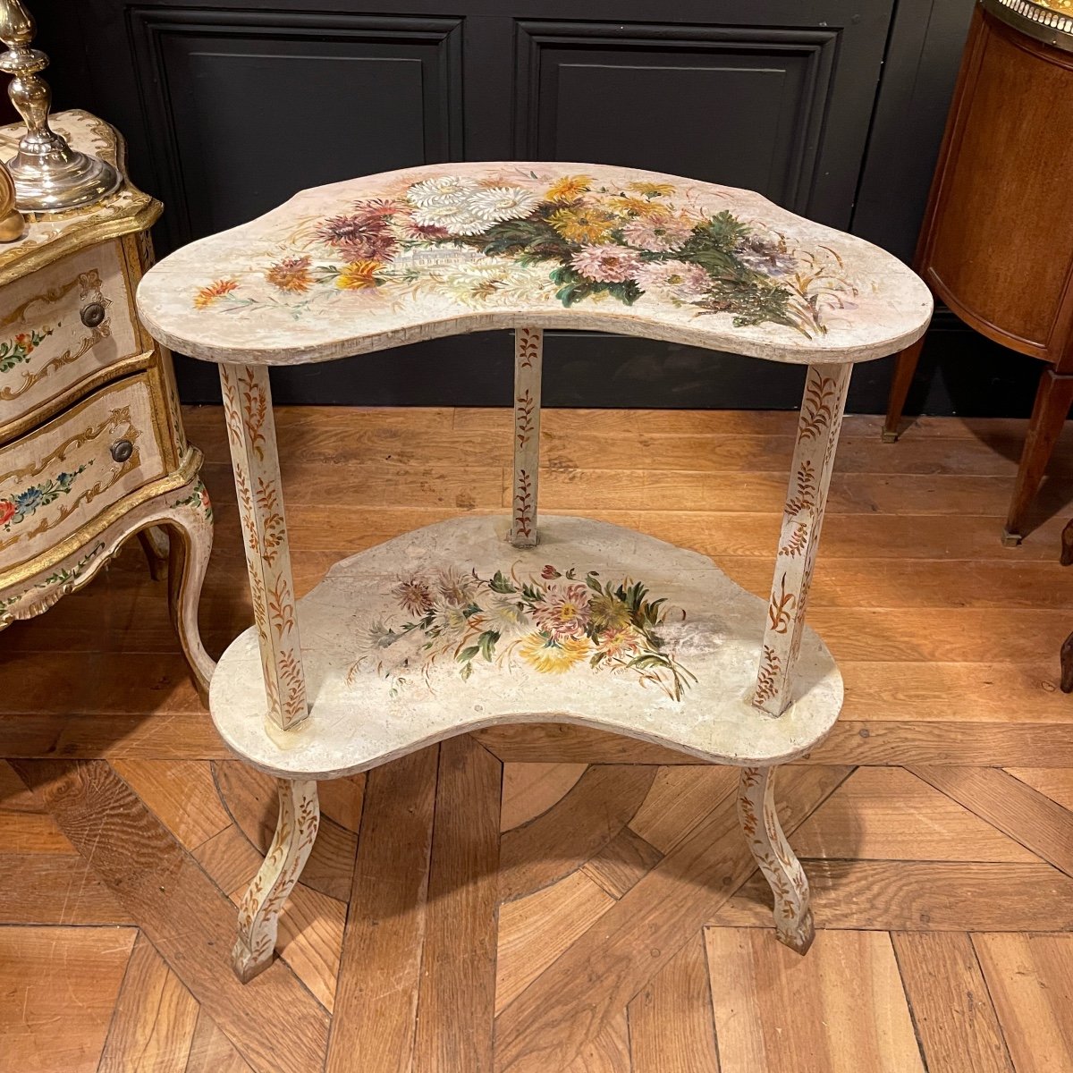 Painted Wooden Table Dated 1895