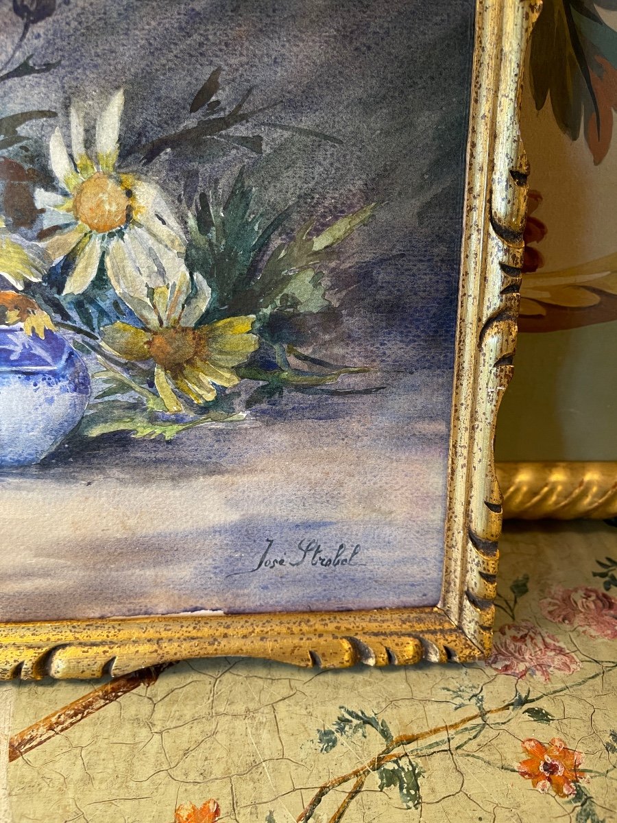 Bouquet De Fleurs, Aquarelle -photo-4