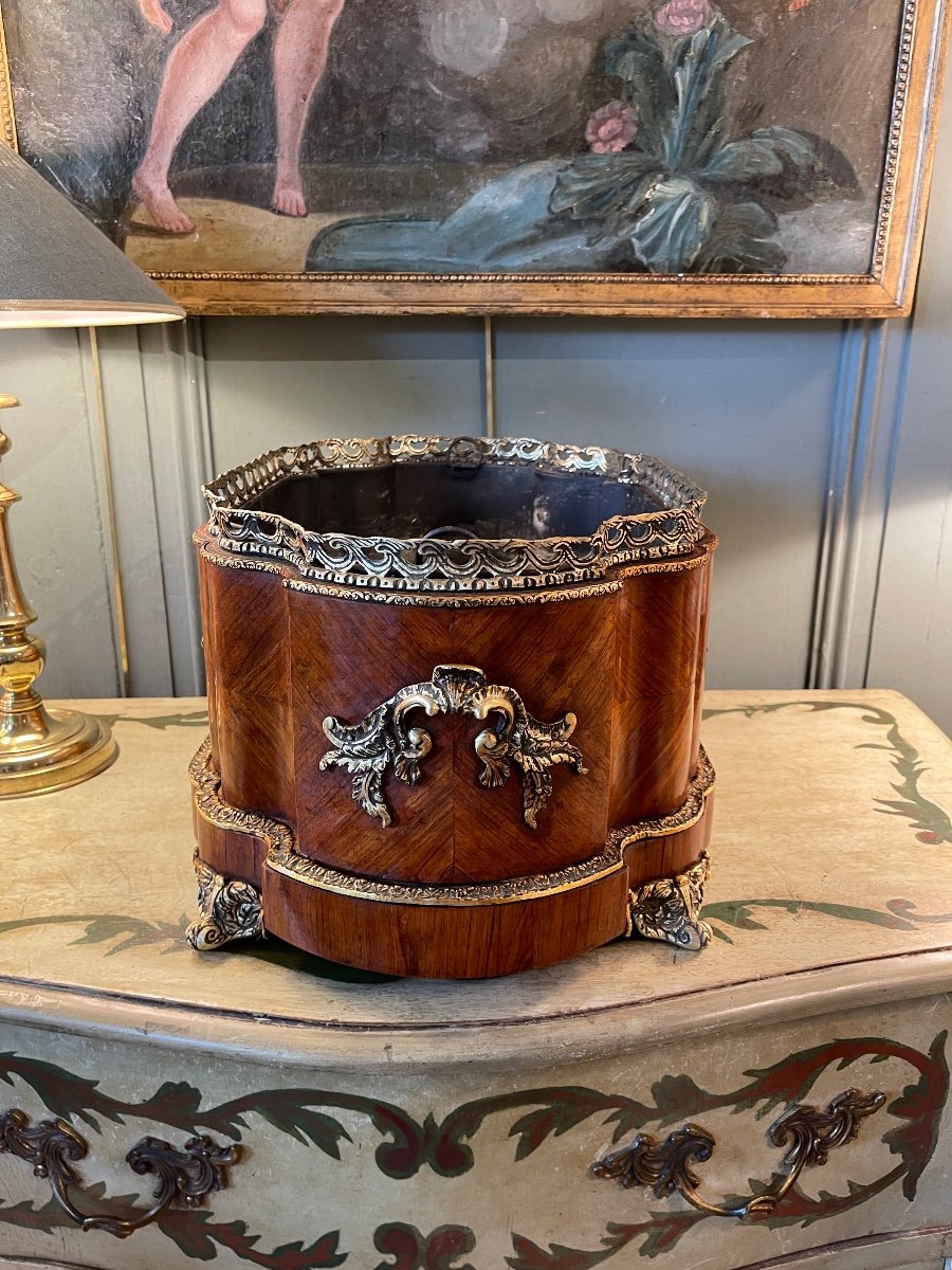 Important Napoleon III Planter With Nineteenth Sèvres Porcelain Medallions-photo-2