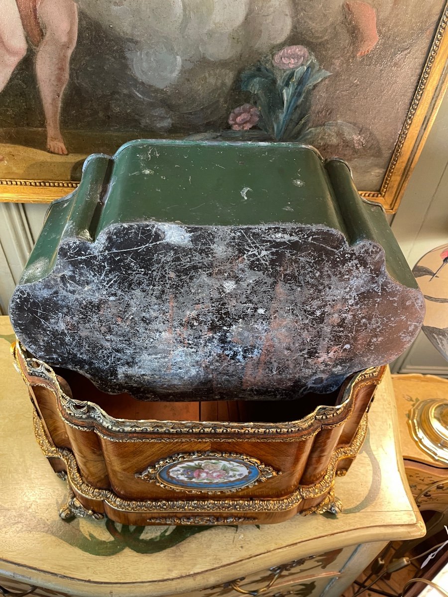 Important Napoleon III Planter With Nineteenth Sèvres Porcelain Medallions-photo-7