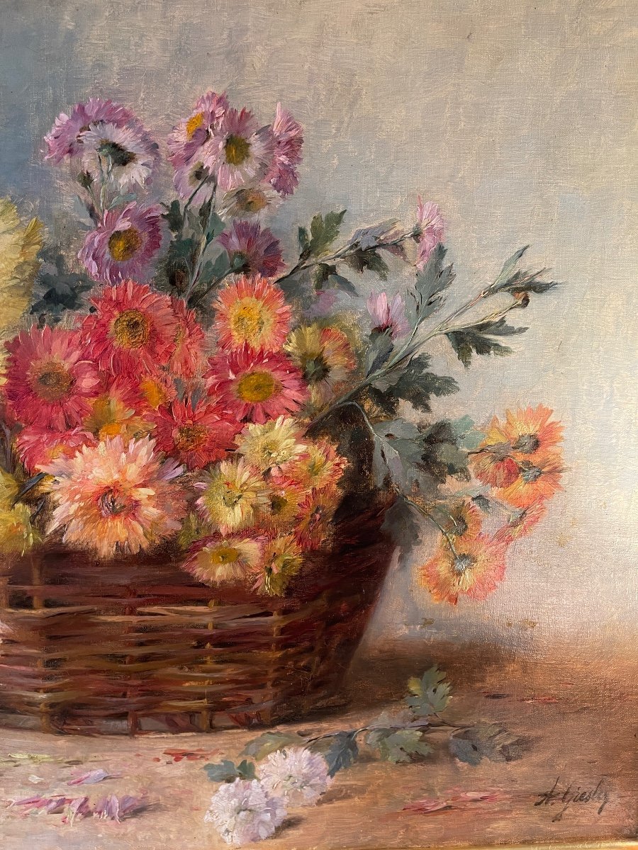 Bouquet Of Flowers In A Basket-photo-2