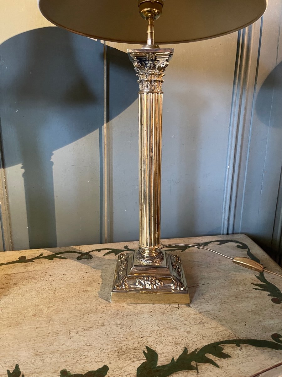 Grande Lampe En Bronze Empire -photo-1