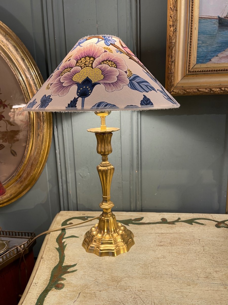 Pair Of Gilt Bronze Lamps From Maison Cagneau, Paris-photo-1