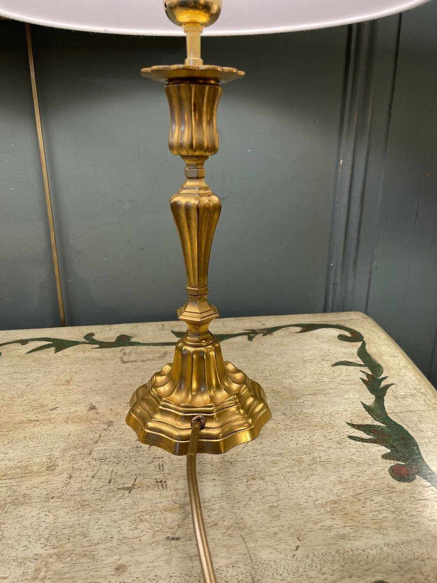 Pair Of Gilt Bronze Lamps From Maison Cagneau, Paris-photo-5