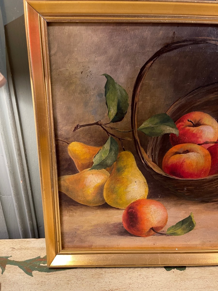 Still Life With Apples And Pears Dated 1926-photo-3