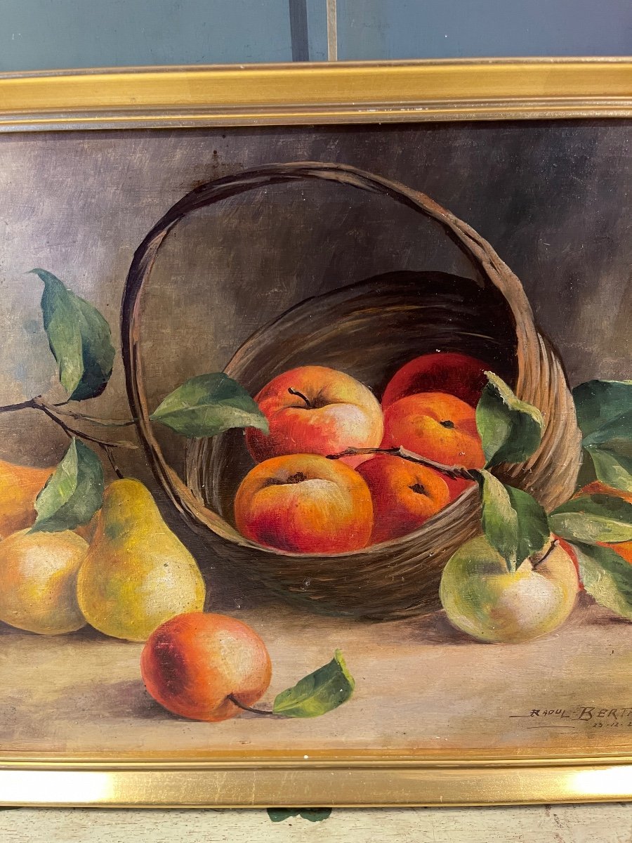Still Life With Apples And Pears Dated 1926-photo-4