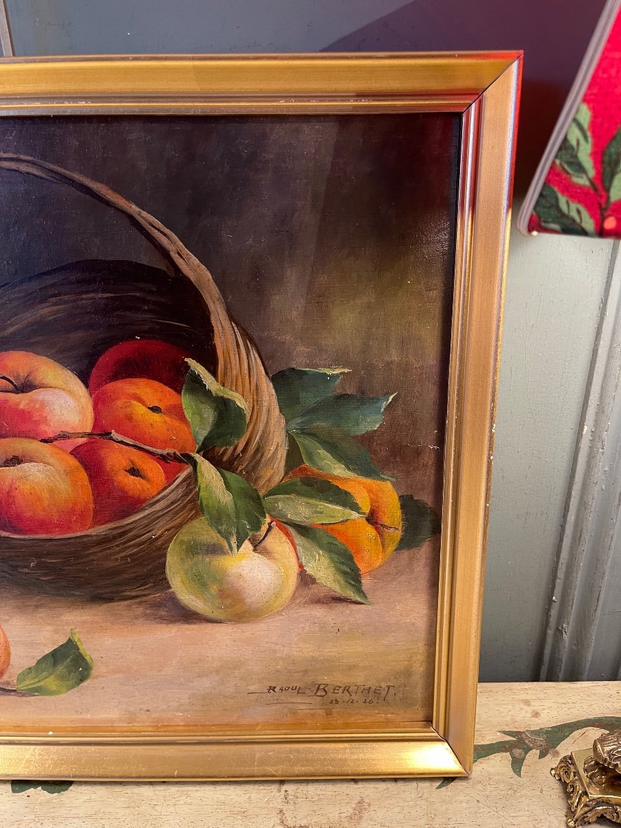 Still Life With Apples And Pears Dated 1926-photo-1