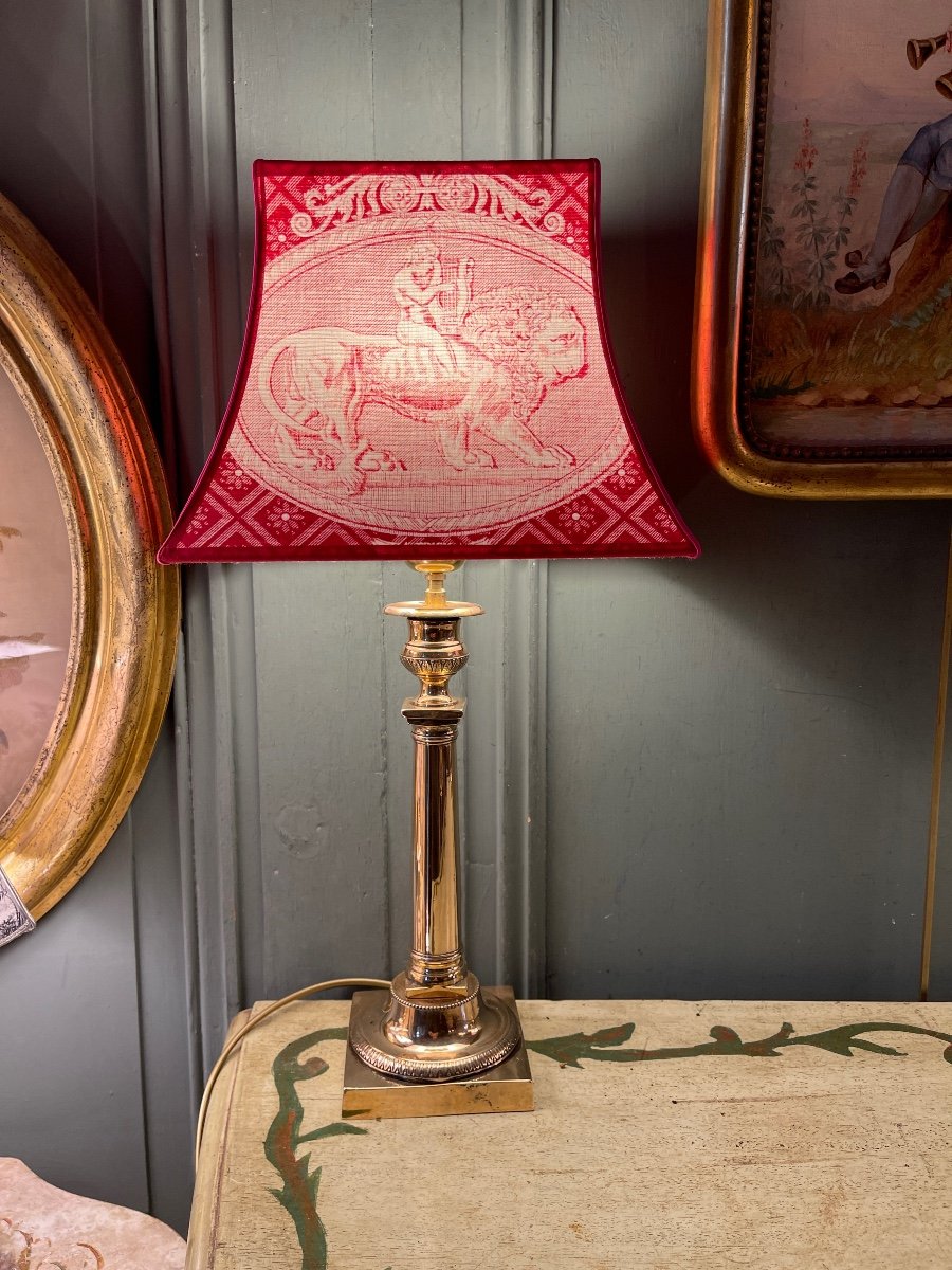 Paire De Lampes En Bronze Poli-photo-2