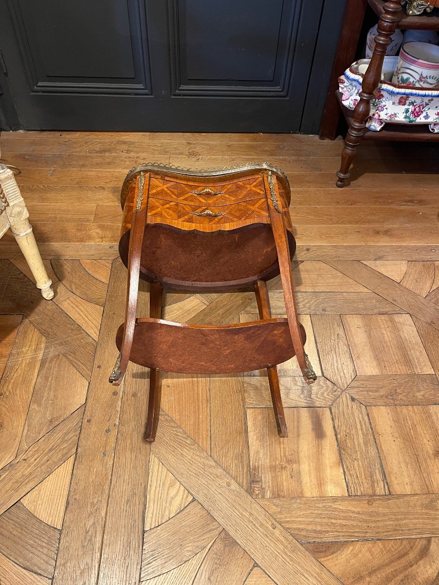 Kidney Table In Marquetry-photo-7