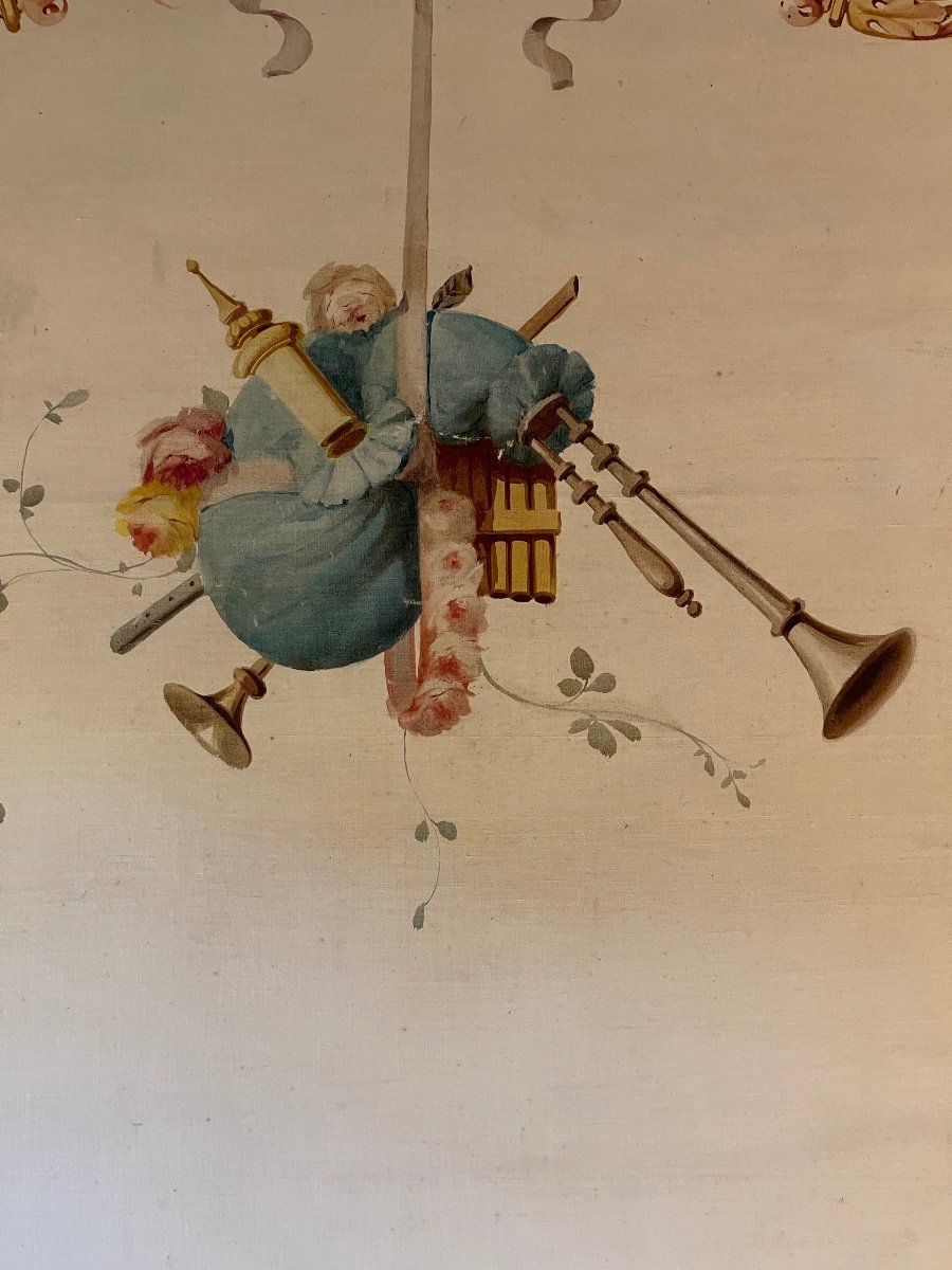 Large Napoleon III Decorative Panel, 157 Cm X 95 Cm-photo-5