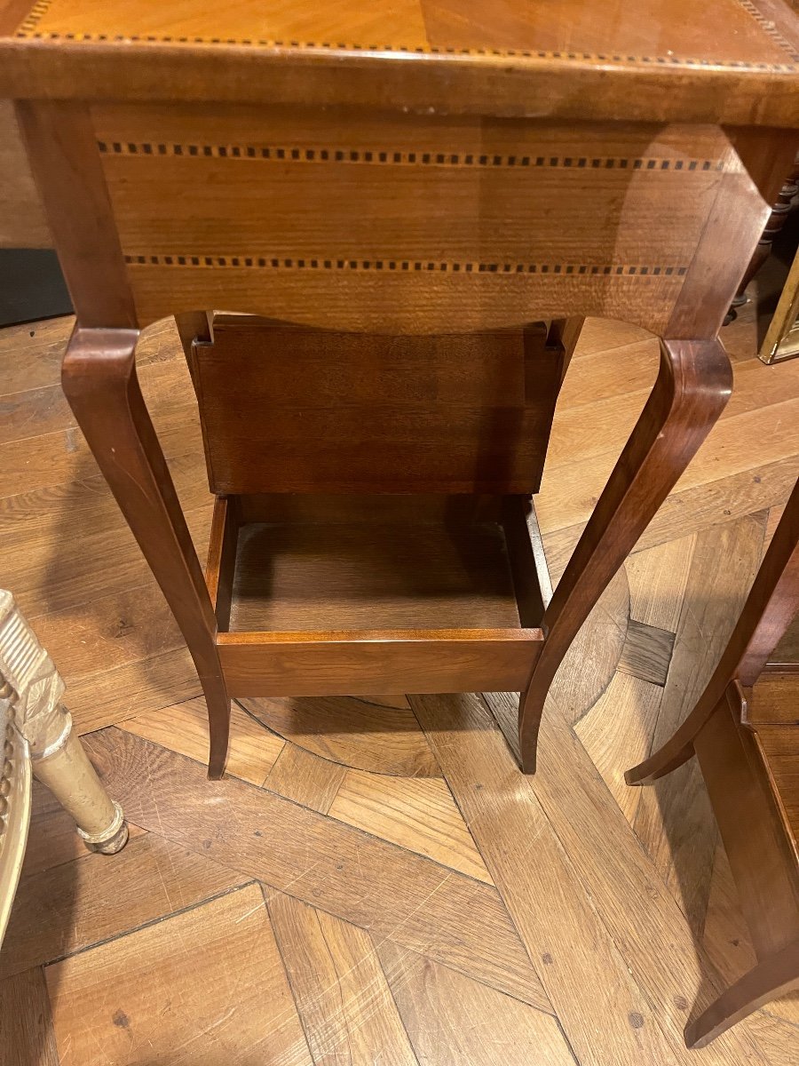 Paire De Chevets En Marqueterie-photo-7