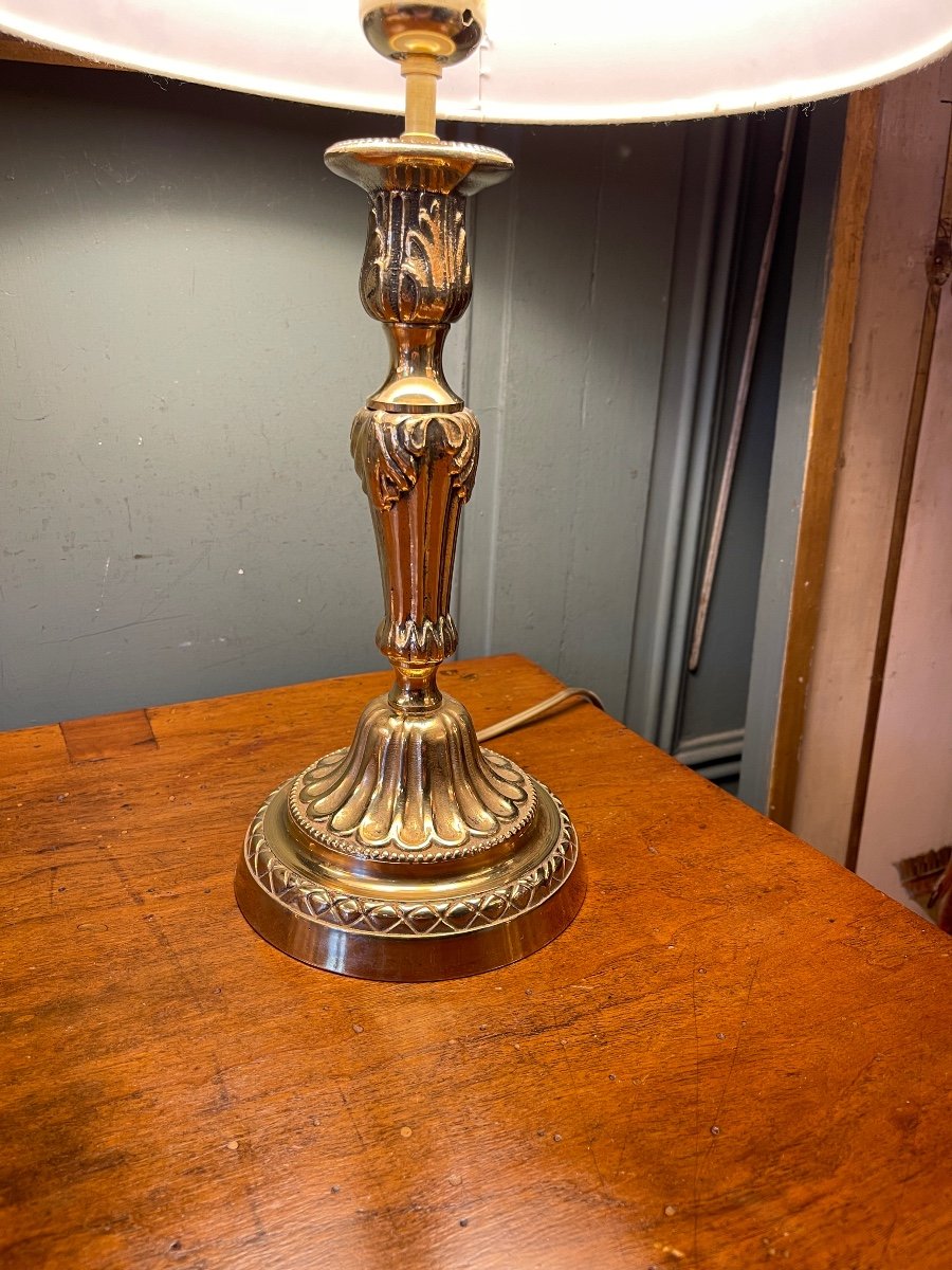 Bronze Lamp, Height 43.5 Cm-photo-3