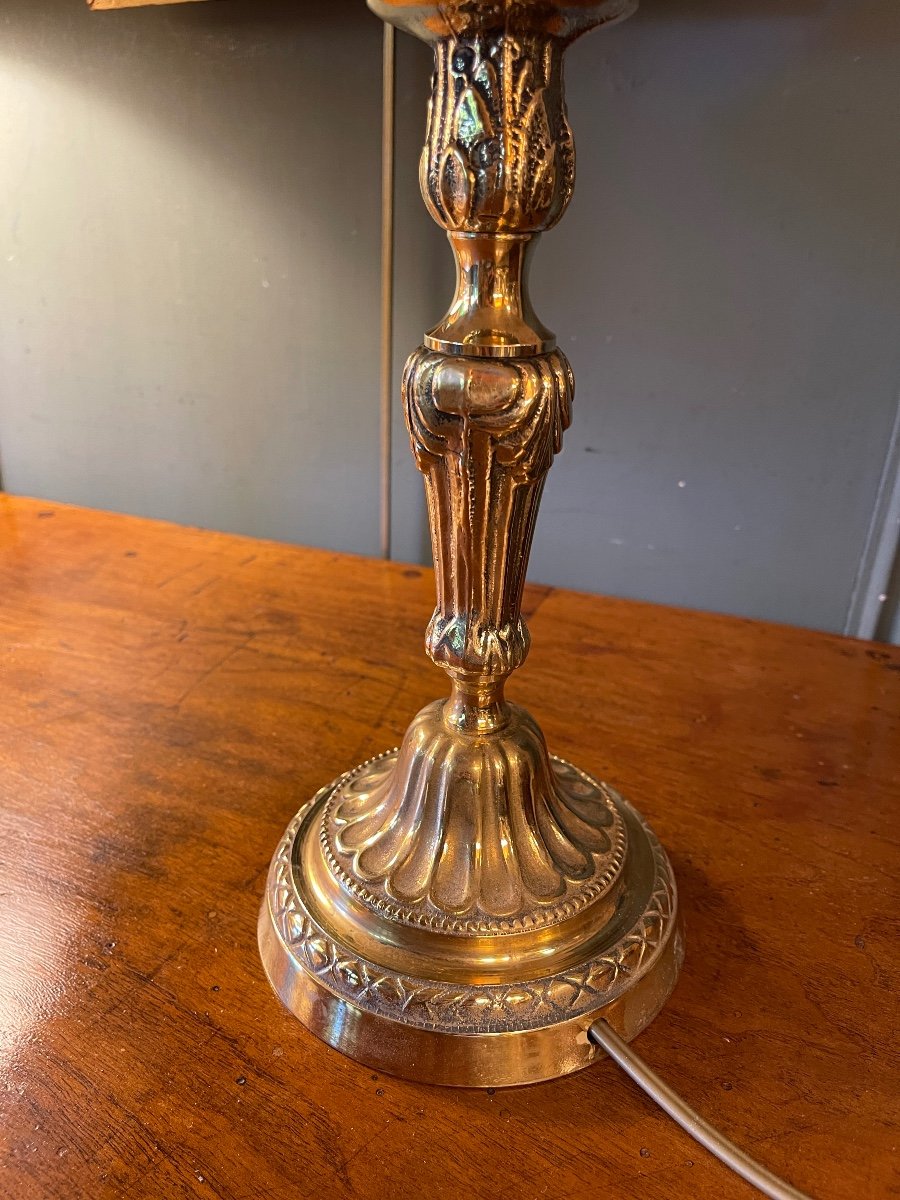 Bronze Lamp, Height 43.5 Cm-photo-4