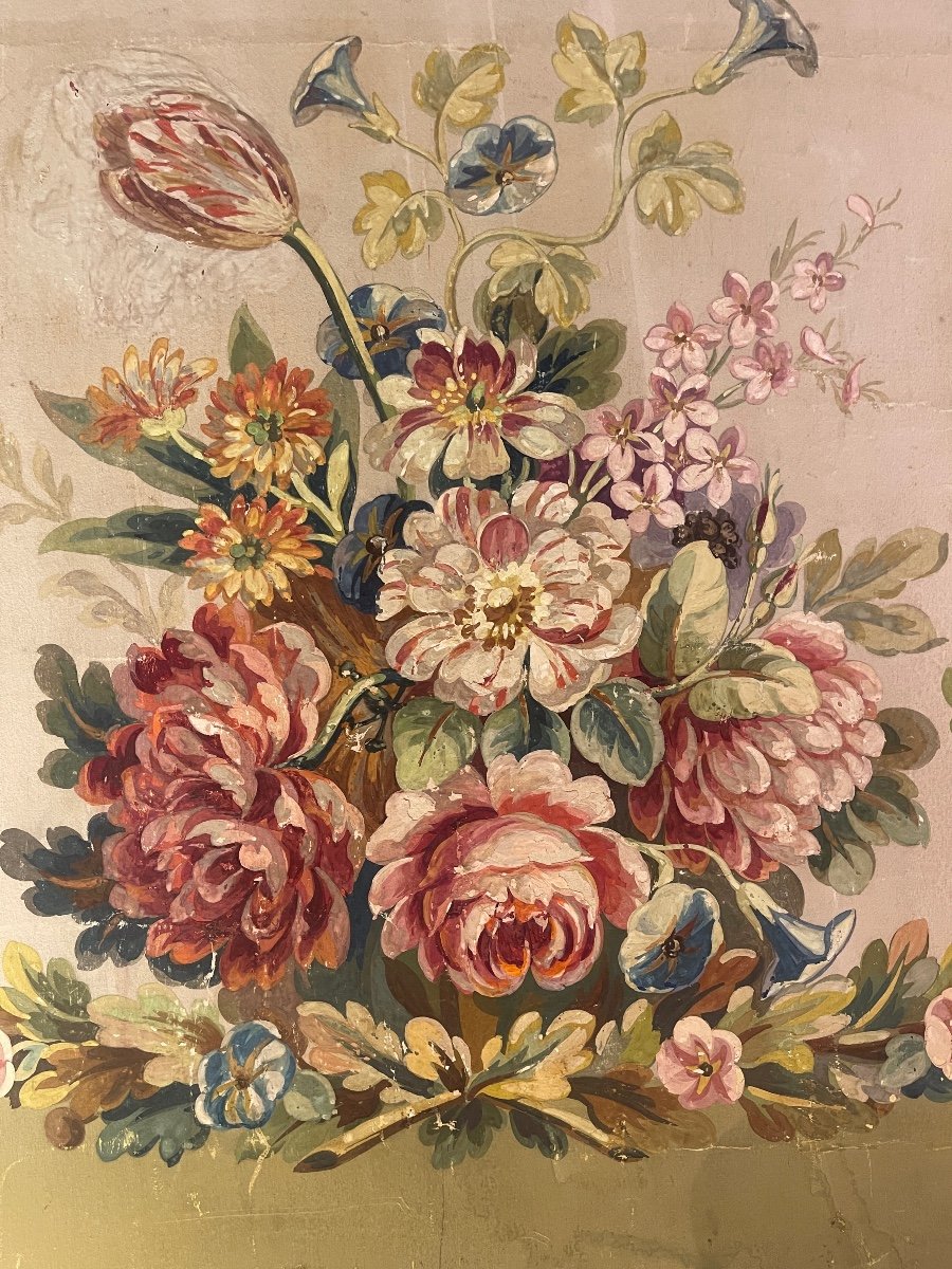 Aubusson Tapestry Cardboard, 86 Cm X 94 Cm-photo-3
