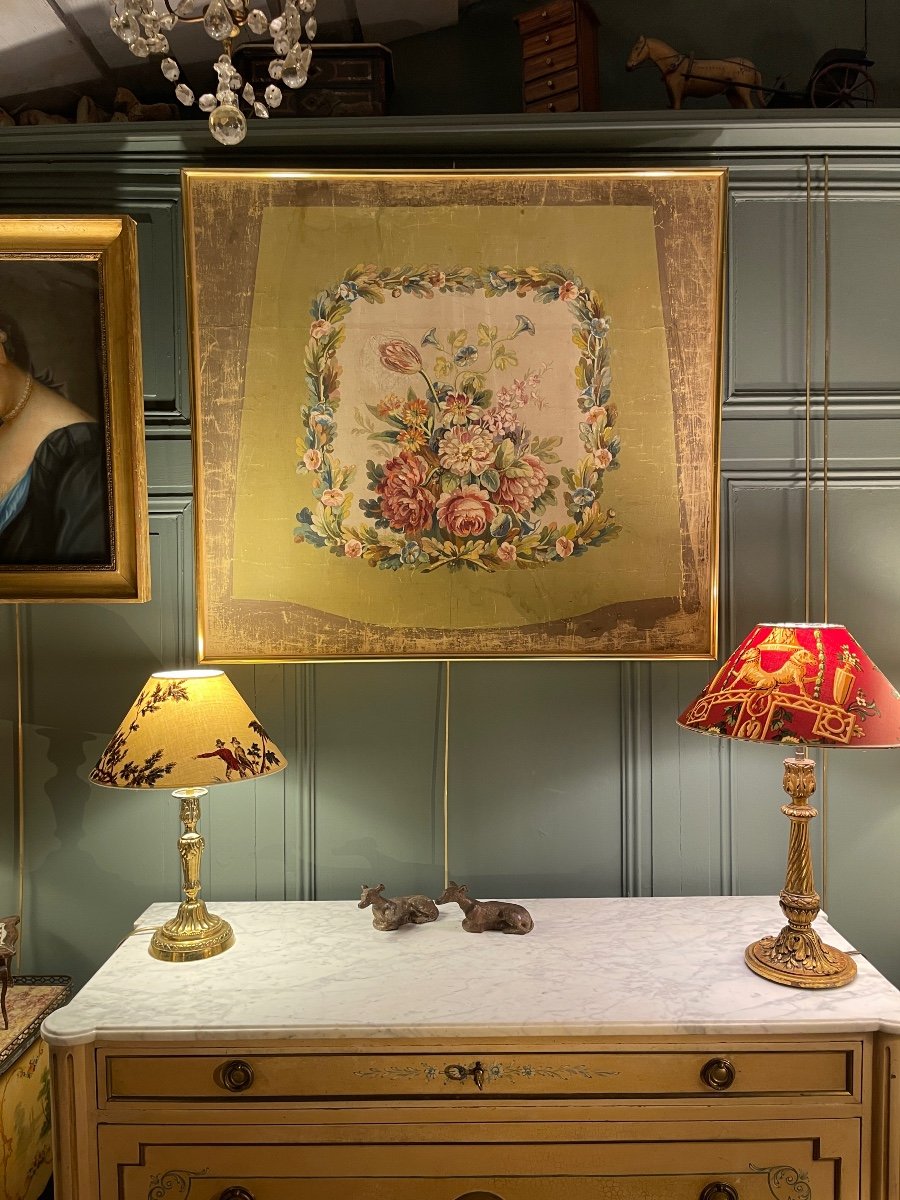 Aubusson Tapestry Cardboard, 86 Cm X 94 Cm-photo-5