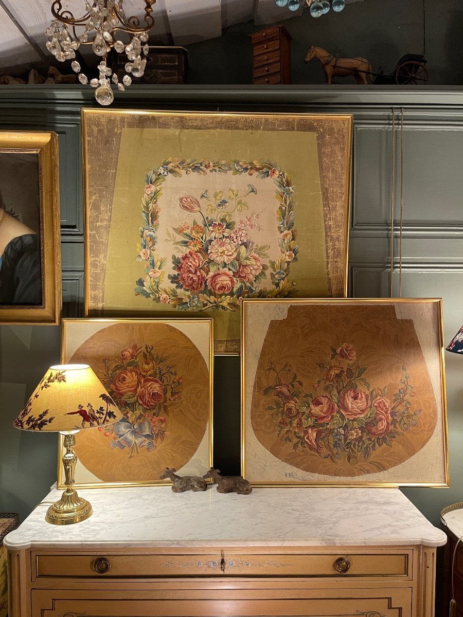 Aubusson Tapestry Cardboard, 86 Cm X 94 Cm-photo-6