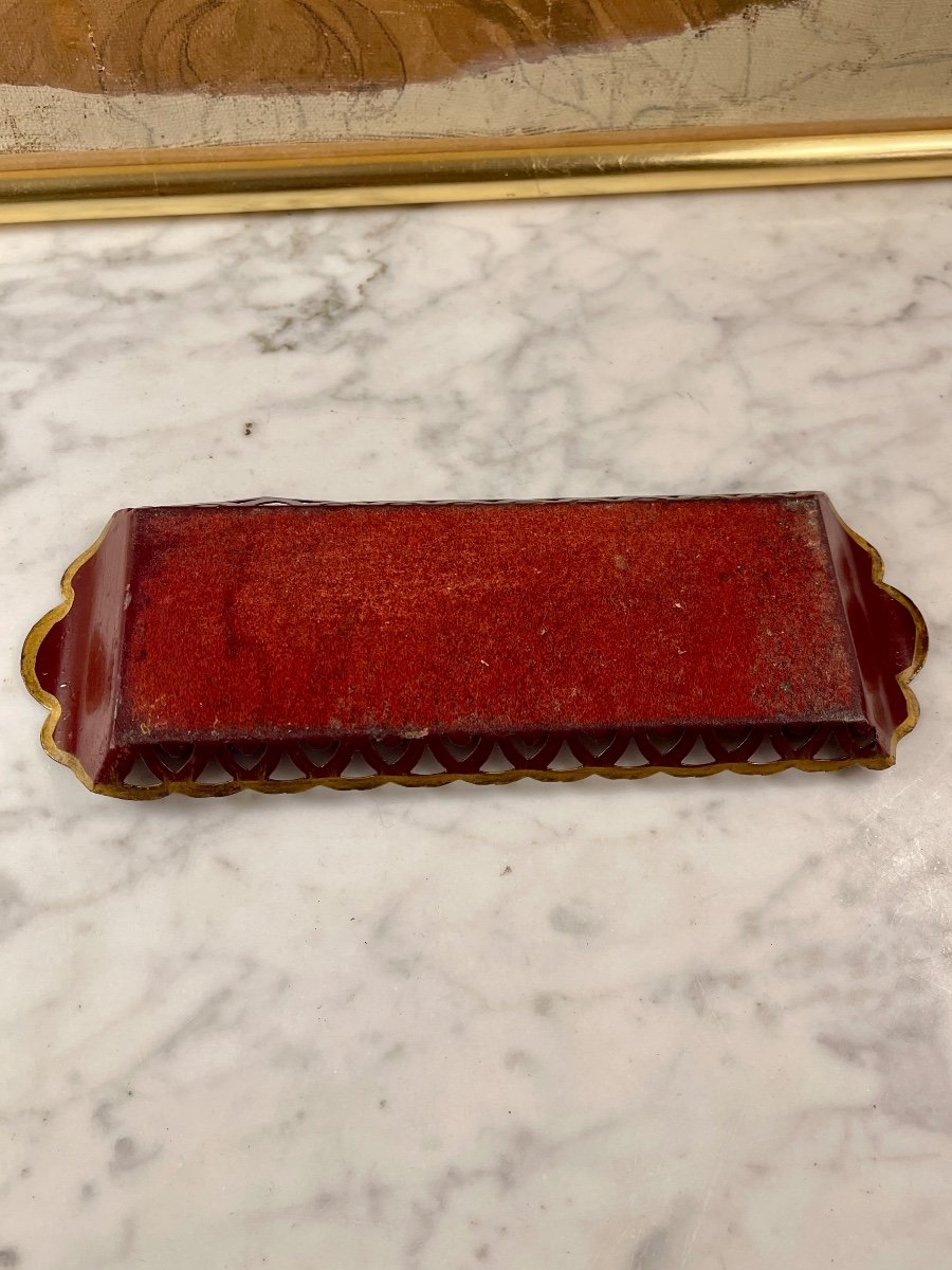 Small Painted Sheet Metal Tray, 22 Cm X 7.8 Cm-photo-3