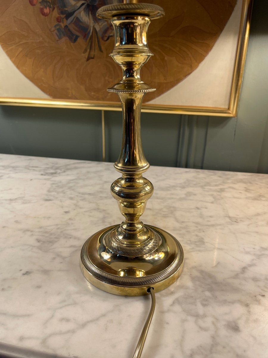 Bronze Lamp, Height 41 Cm-photo-1