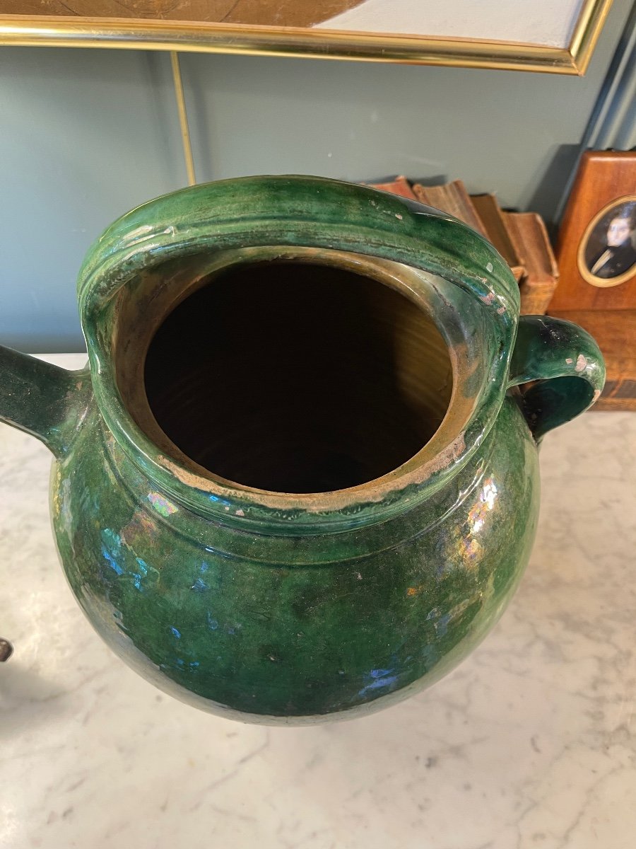 Green Glazed Terracotta Jug-photo-4