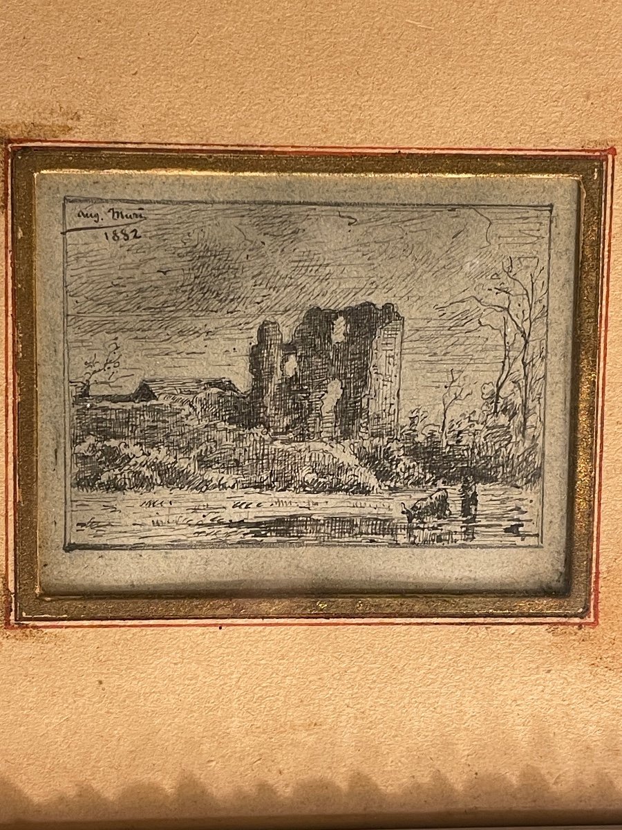 Ink Landscape, Church Of Our Lady Of The Meadow In 1882-photo-4