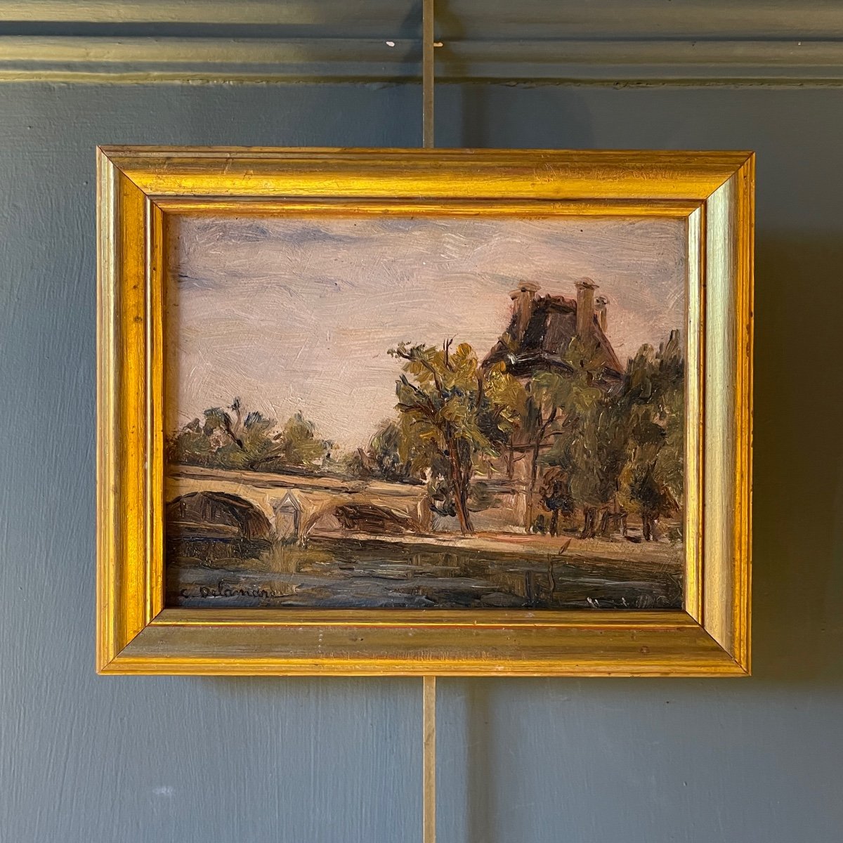 Paysage, Le Mus&eacute;e Du Louvre Et Le Pont Royal &agrave; Paris